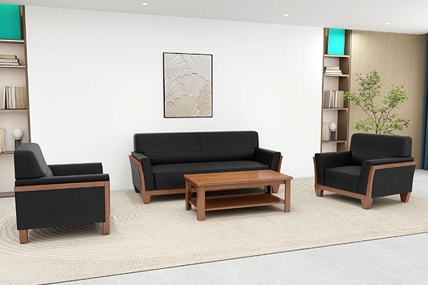 9901办公室沙发，传统经典商务办公沙发