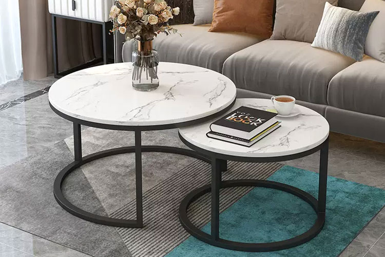 C1820-B组合圆茶几，轻奢极简大小组合圆茶几