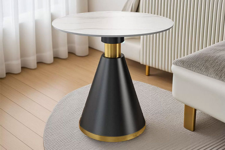 D1909洽谈桌，岩板轻奢会客洽谈桌售楼处洽谈桌