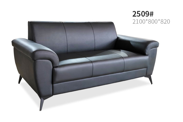 2509#办公沙发，经典办公沙发牛皮办公沙发三人位