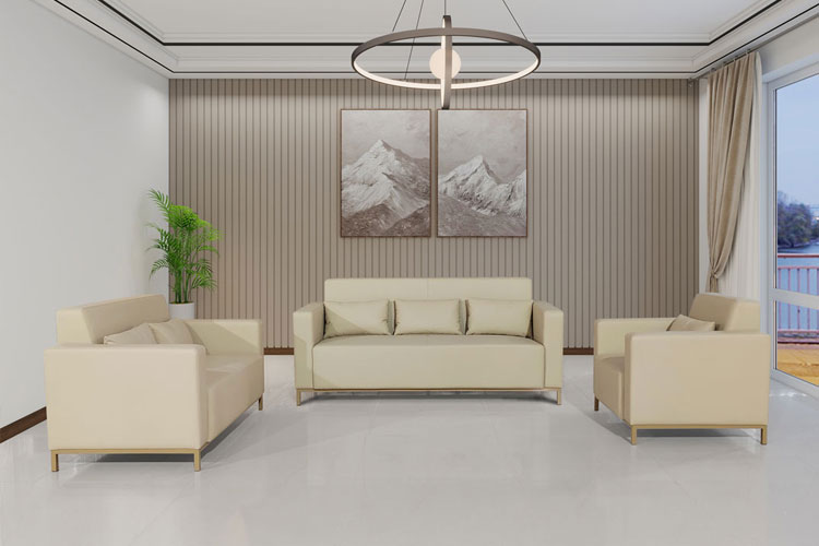 2514#办公沙发，现代简约软靠背办公沙发银行酒店办公室沙发茶几